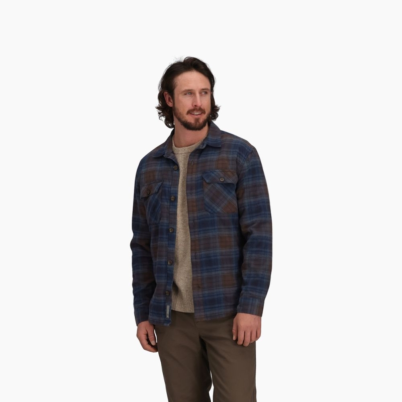 Royal Robbins Snowcap Lined Flannel Long Sleeve Naval Tioga Pld
