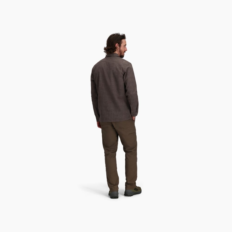 Royal Robbins Hempline Spaced Long Sleeve Seal Brown