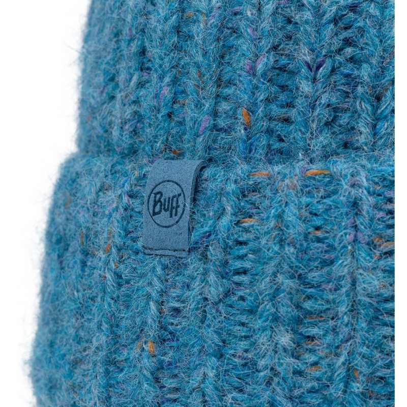 Buff Knitted & Fleece Band Hat EYLA LAKE BLUE                