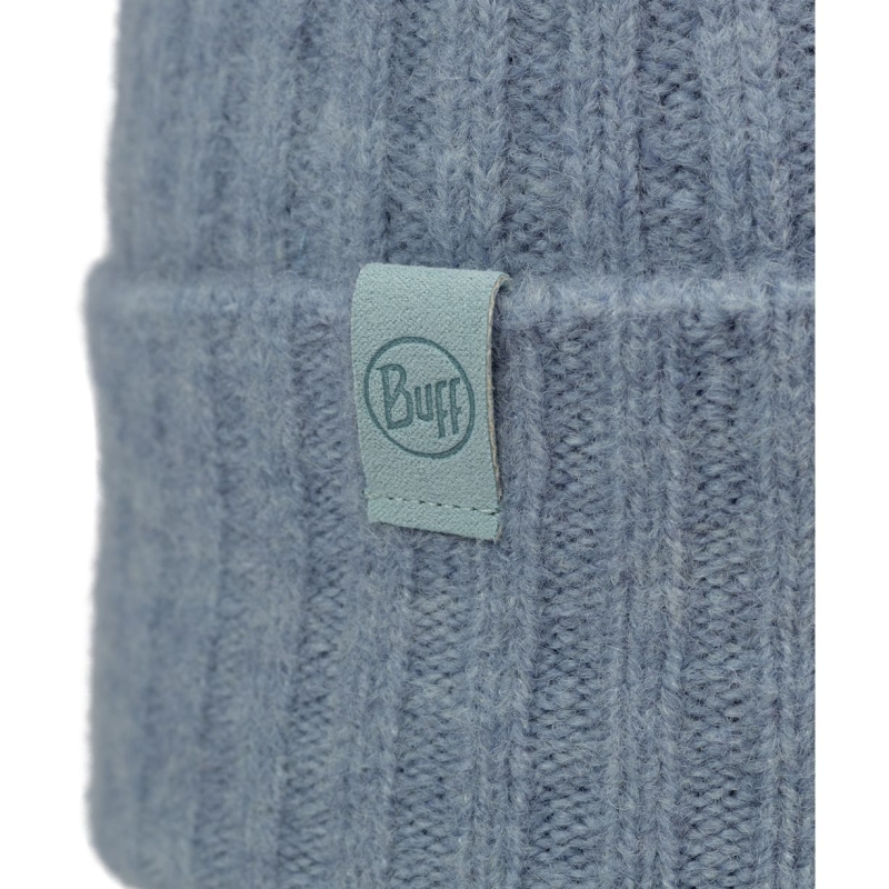 Buff Knitted Hat NILAH LAKE BLUE               