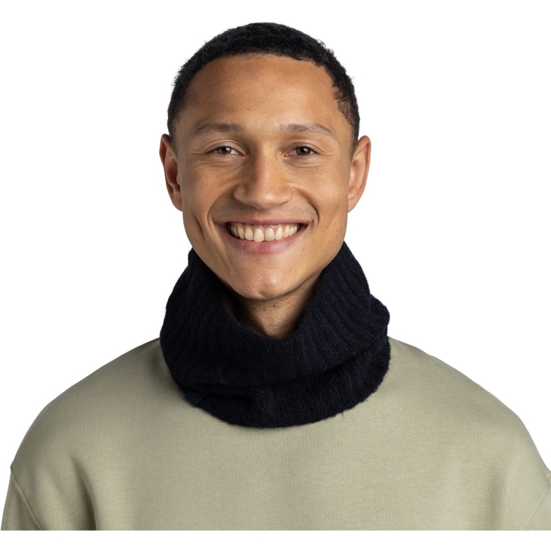 Buff Knitted Neckwarmer NILAH NIGHT BLUE              