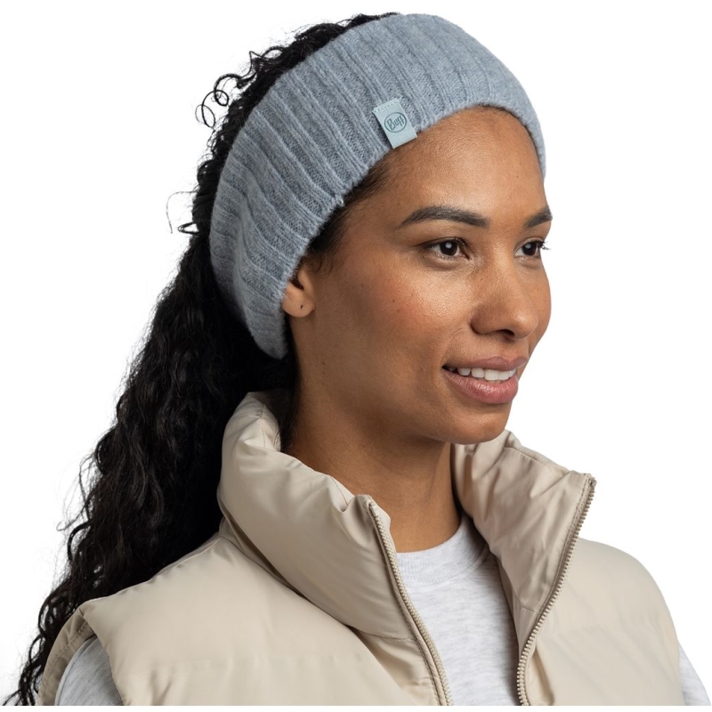 Buff Knitted Neckwarmer NILAH LAKE BLUE               
