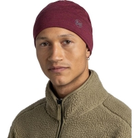 Buff Merino Midweight Beanie MELANGE TIBETAN RED sjaal en col