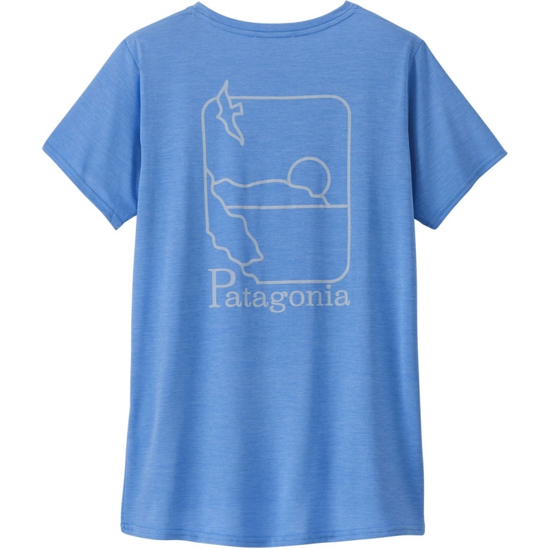 Patagonia Cap Cool Daily Graphic Shirt - Waters Women's Swelldrifter: Abundant Blue X-