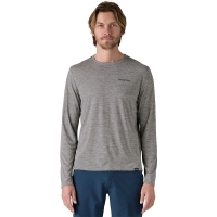Patagonia M's L/S Cap Cool Daily Graphic Shirt - Waters Boardshort Logo Abalone Blue: