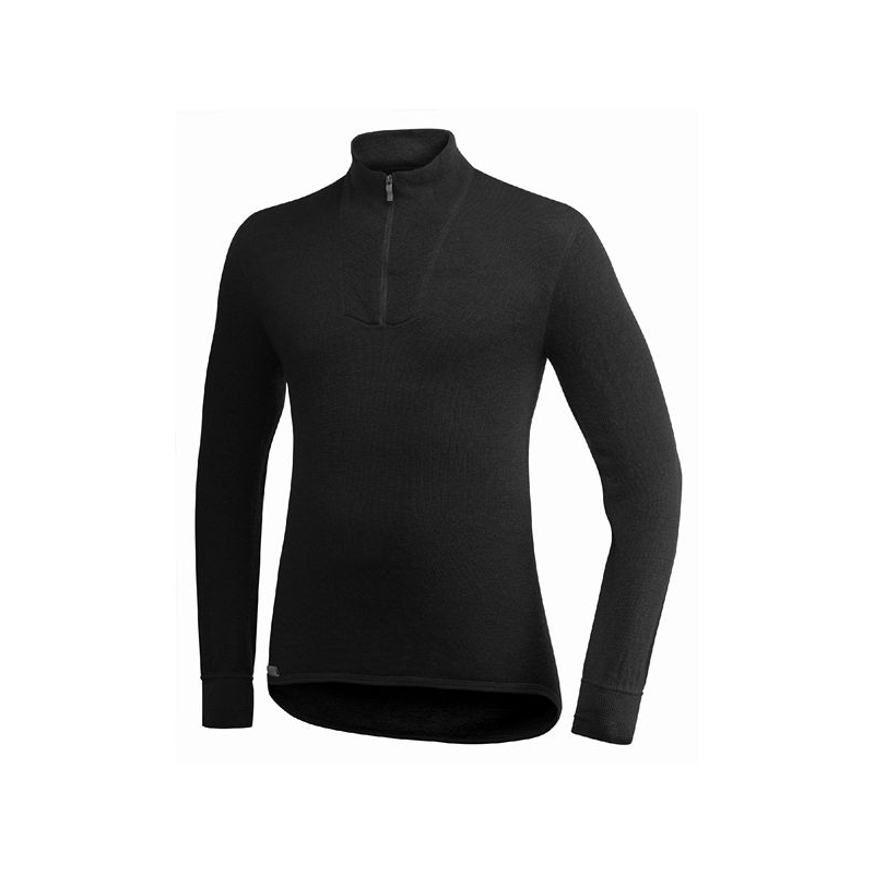 woolpower Zip Turtleneck 200 Black