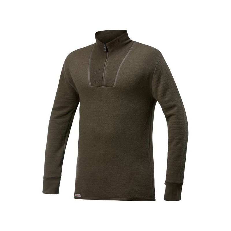 woolpower Zip Turtleneck 200 Pine Green