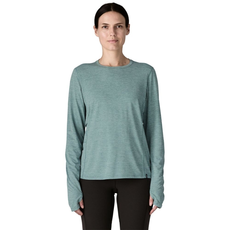 Patagonia L/S Cap Cool Sun Shirt Women's Nouveau Green - Blue Sage X-Dy