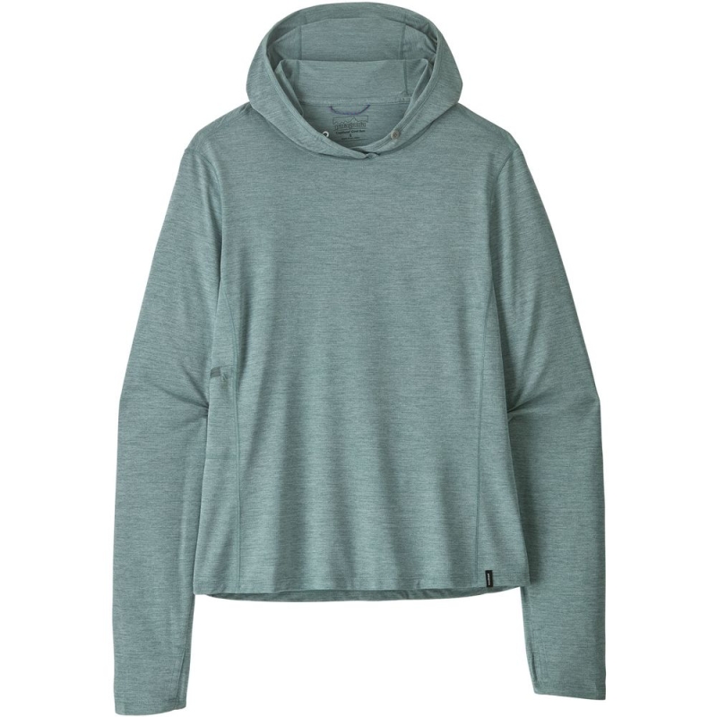 Patagonia Cap Cool Sun Hoody Women's Nouveau Green - Blue Sage X-Dy