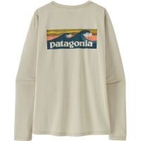 Patagonia L/S Cap Cool Daily Shirt Women's - Boardshort Logo Dyno White