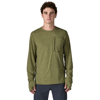 Patagonia L/S Cap Cool Sun Shirt Caper Green - Buckhorn Green X