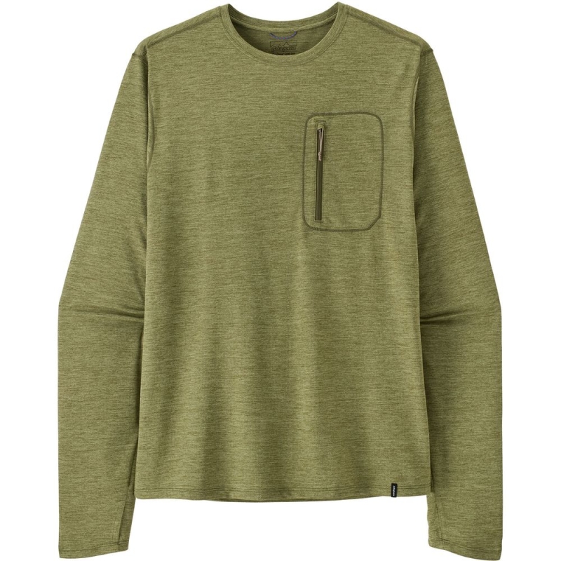 Patagonia L/S Cap Cool Sun Shirt Caper Green - Buckhorn Green X