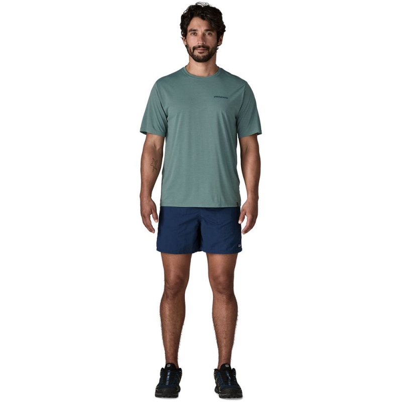 Patagonia Cap Cool Daily Shirt - Boardshort Logo Blue Sage - Light Blue Sage X-