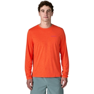 Patagonia L/S Cap Cool Daily Shirt - Boardshort Logo Orange Peel - Light Orange Pee