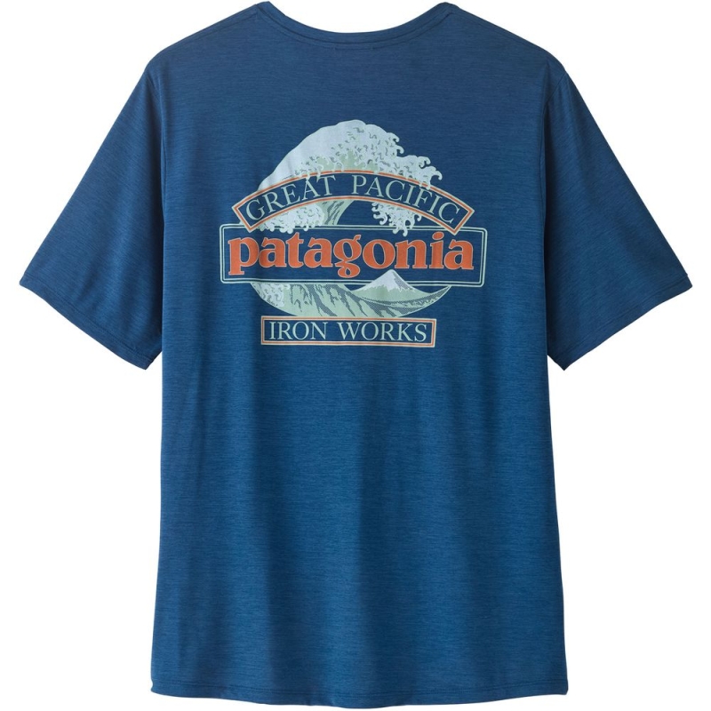 Patagonia Cap Cool Daily Shirt - Great Waves Clement Blue - Light Clement B