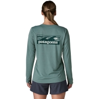 Patagonia Cap Cool Daily Shirt Women's - Boardshort Logo Blue Sage - Light Blue Sage X-
