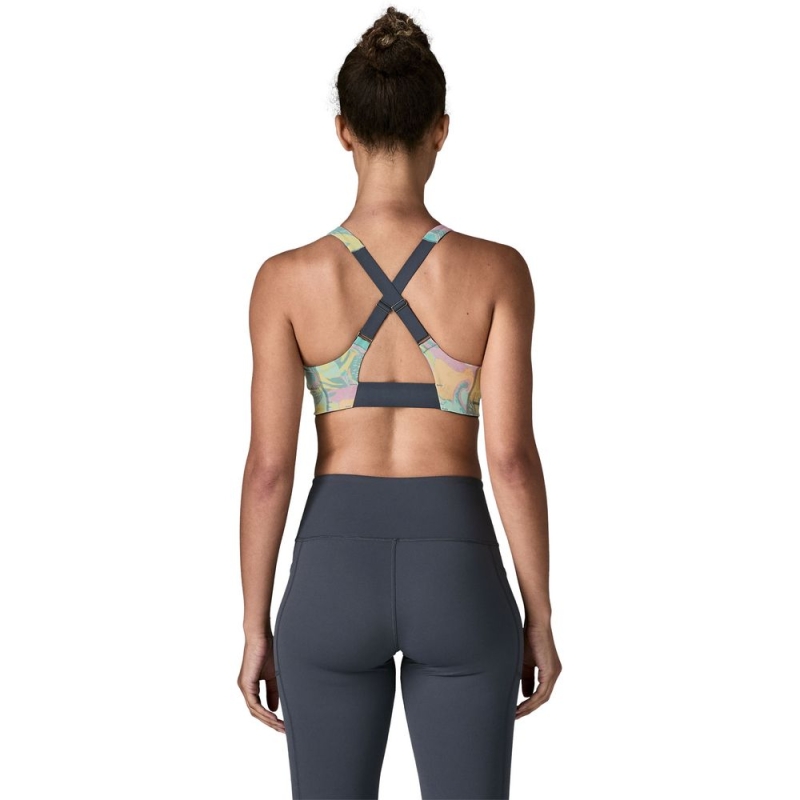 Patagonia Shadowlite Mid Impact Adjustable Bra Women's Moon Tripper: Blue Sage