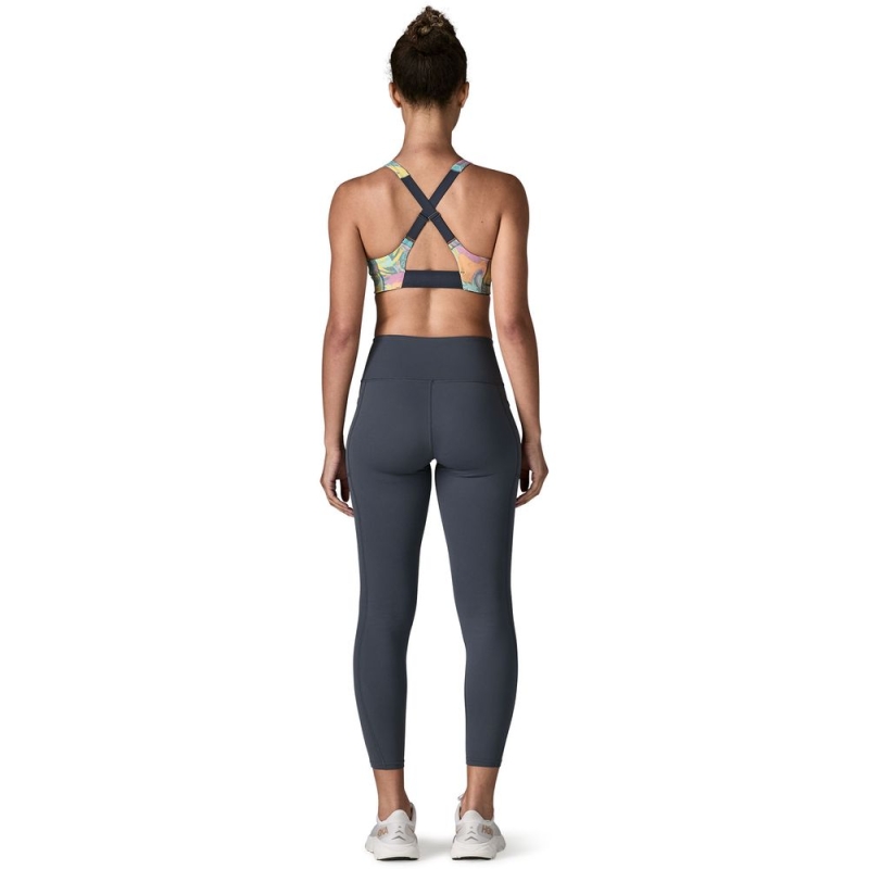 Patagonia Shadowlite Mid Impact Adjustable Bra Women's Moon Tripper: Blue Sage