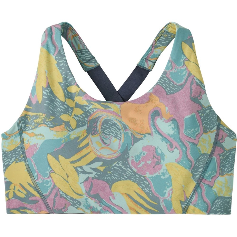 Patagonia Shadowlite Mid Impact Adjustable Bra Women's Moon Tripper: Blue Sage
