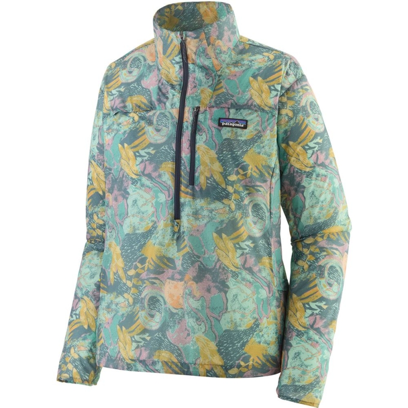 Patagonia Houdini Stash 1/2 Zip P/O Women's Moon Tripper: Blue Sage