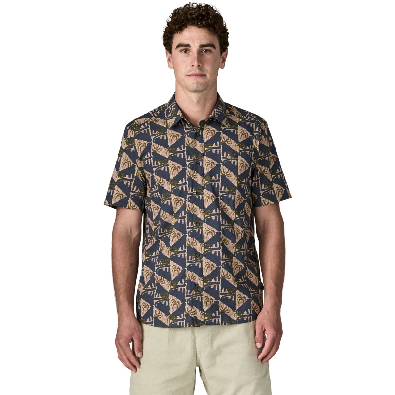 Patagonia Go To Shirt Jaguar Geo: Dolomite Blue