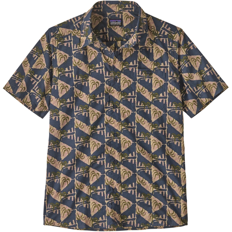 Patagonia Go To Shirt Jaguar Geo: Dolomite Blue
