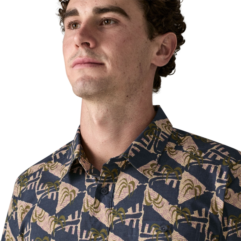 Patagonia Go To Shirt Jaguar Geo: Dolomite Blue