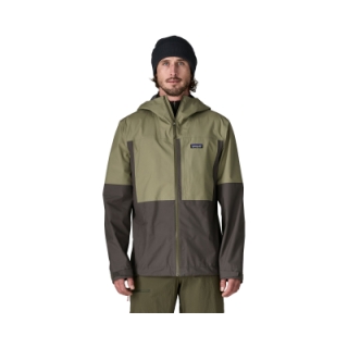 Patagonia Boulder Fork Rain Jkt Forge Grey w/River Rock Green