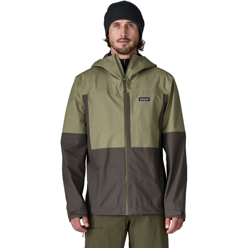 Patagonia Boulder Fork Rain Jkt Forge Grey w/River Rock Green
