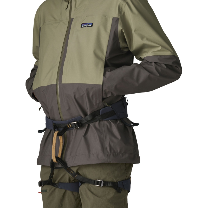 Patagonia Boulder Fork Rain Jkt Forge Grey w/River Rock Green