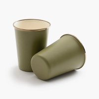 Barebones Cup Enamel 2 Pcs Olive 2-Tone