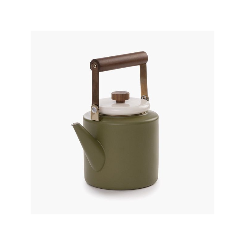Barebones Theepot Enamel Olive 2-Tone