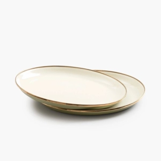 Barebones Plate Enamel 2 Pcs Olive 2-Tone