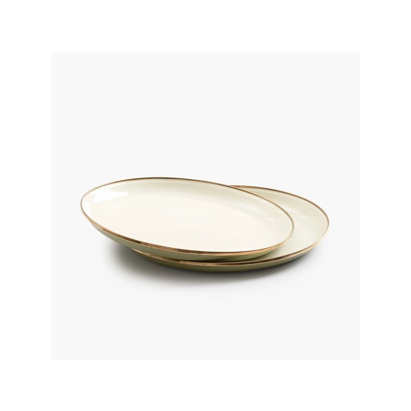 Barebones Plate Enamel 2 Pcs Olive 2-Tone