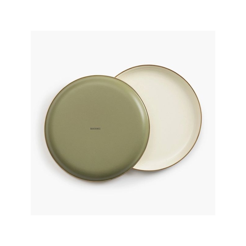 Barebones Plate Enamel 2 Pcs Olive 2-Tone