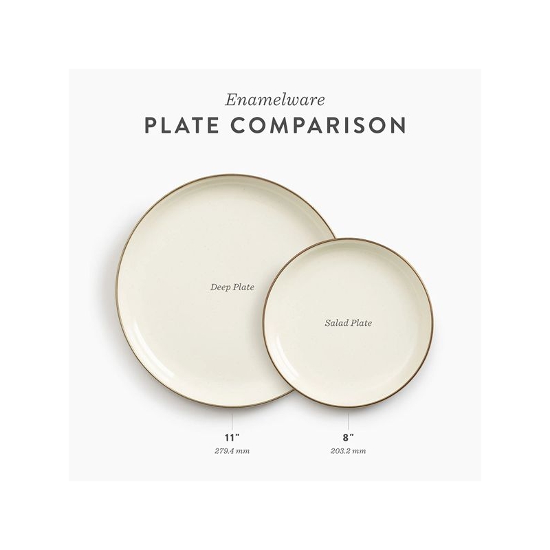 Barebones Plate Enamel 2 Pcs Olive 2-Tone