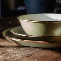 Barebones Plate Enamel 2 Pcs Olive 2-Tone