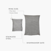 Barebones Fine Mesh Cleaning Cloth Stainless Steel