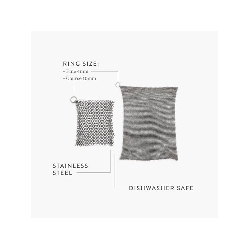Barebones Fine Mesh Cleaning Cloth Stainless Steel