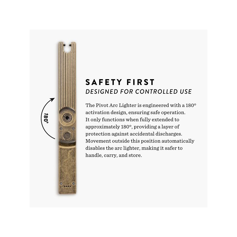 Barebones Pivot Arc Lighter Messing