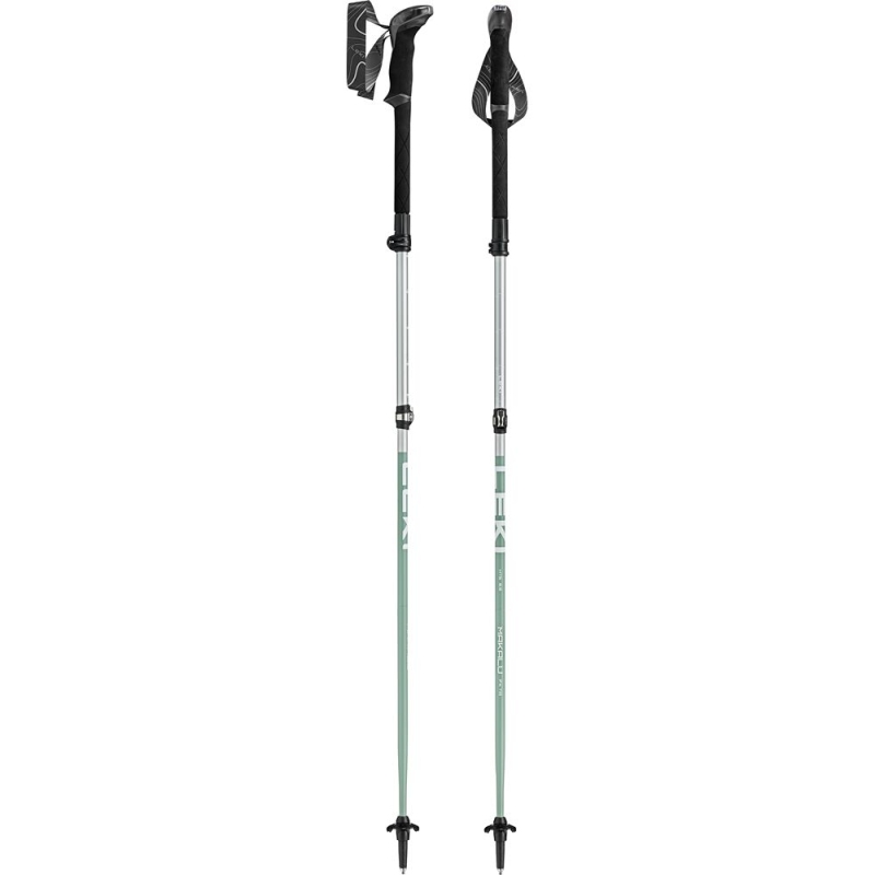 Leki Makalu FX TA Compact Silver/Greygreen/White