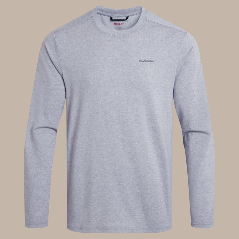 Craghoppers NosiLife Abel Long Sleeved T-Shirt Sft Grey Mrl