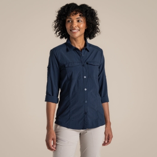 Craghoppers NosiLife Adventure Long Sleeved Shirt III Women's Blue Navy
