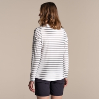 Craghoppers NosiLife Akona Long Sleeved Top Women's Sail White / Blue Navy Stripe