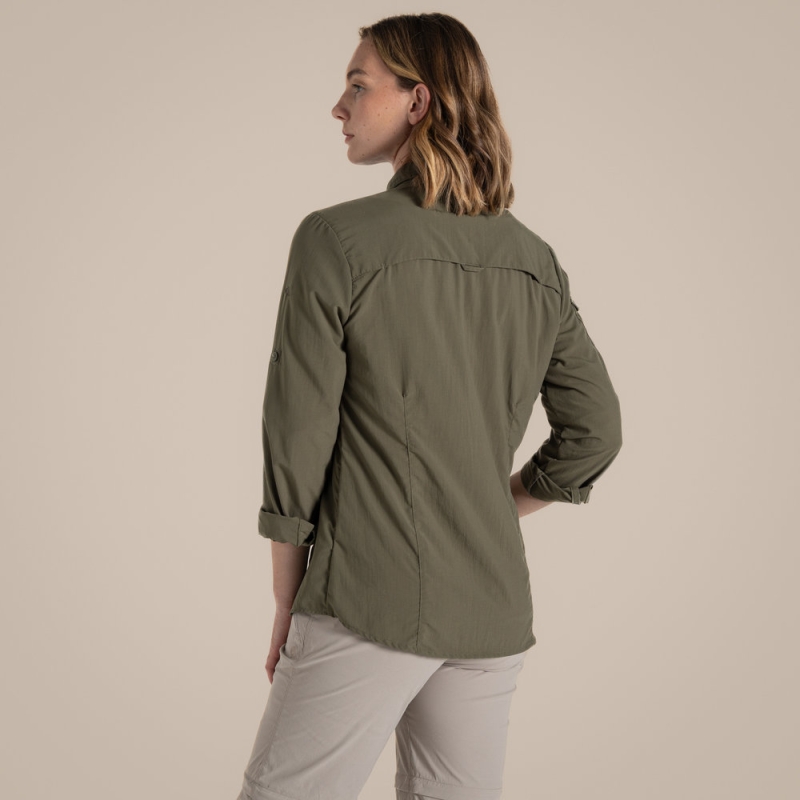 Craghoppers NosiLife Adventure Long Sleeved Shirt III Women's Wild Olive