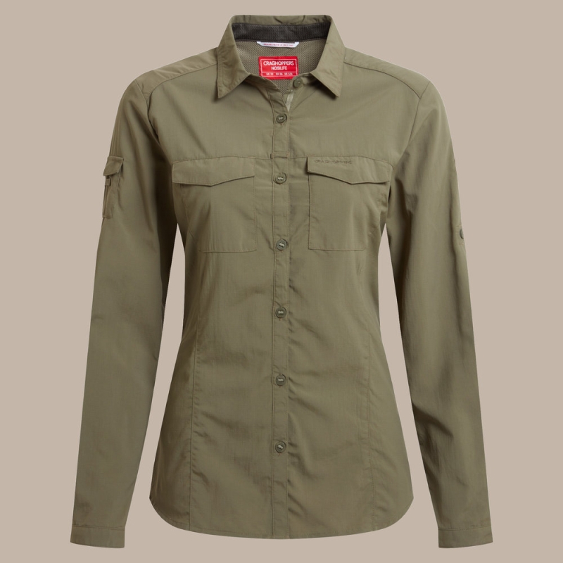 Craghoppers NosiLife Adventure Long Sleeved Shirt III Women's Wild Olive