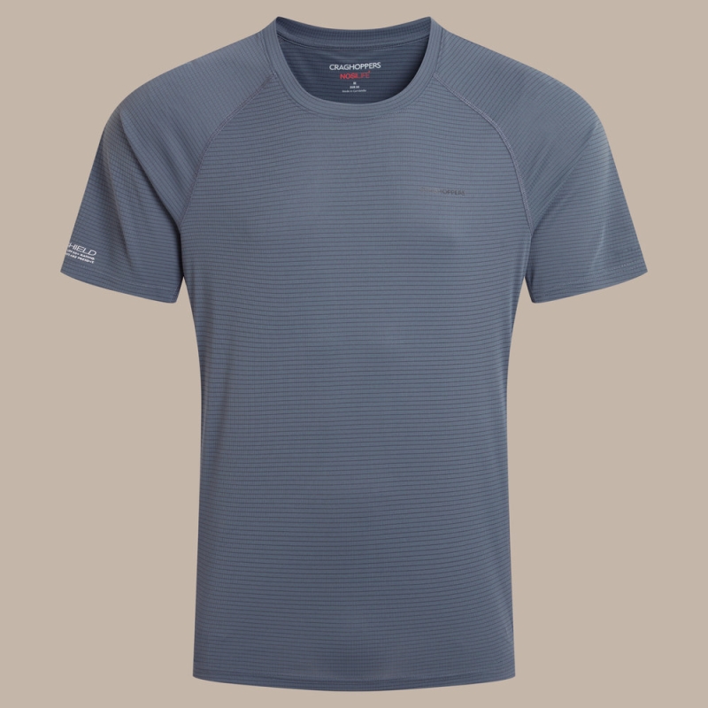 Craghoppers NosiLife SolarShield+ Short Sleeved T-Shirt Dark Pewter