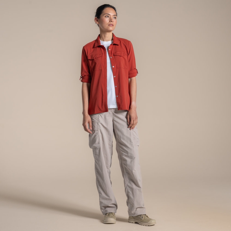 Craghoppers NosiLife Pro Long Sleeved Shirt III Women's Cinnabar