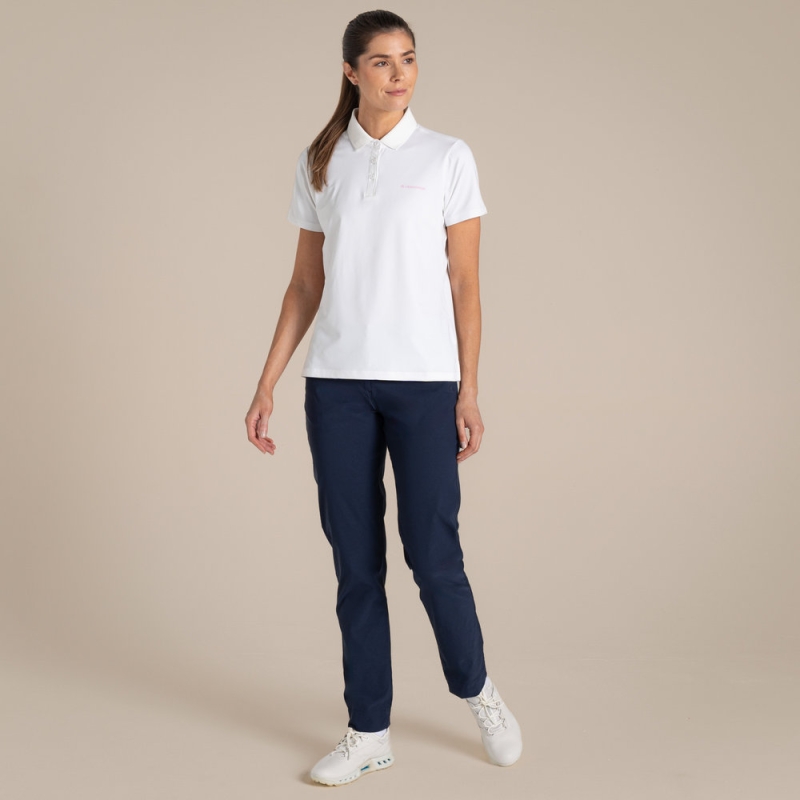 Craghoppers NosiLife Thornbury Short Sleeved Polo Top Women's White