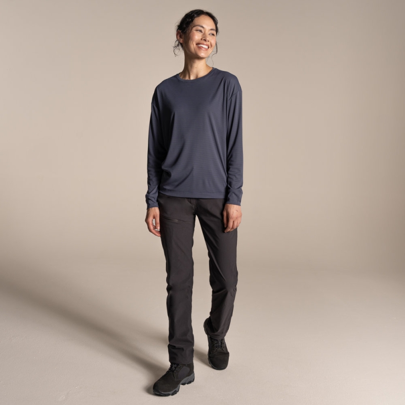 Craghoppers NosiLife SolarShield+ Long Sleeved T-Shirt Anthracite